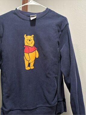 Disney Navy Sweatshirt with Yellow & Red Winnie the Pooh Graphic